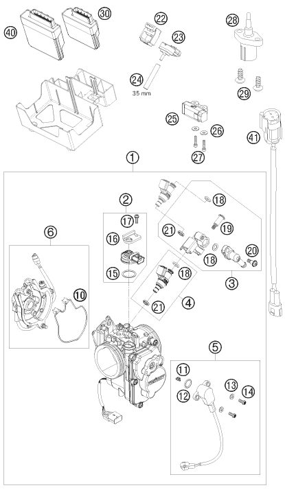 Náhled schématu THROTTLE BODY