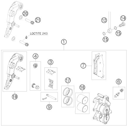 Náhled schématu FRONT BRAKE CALIPER
