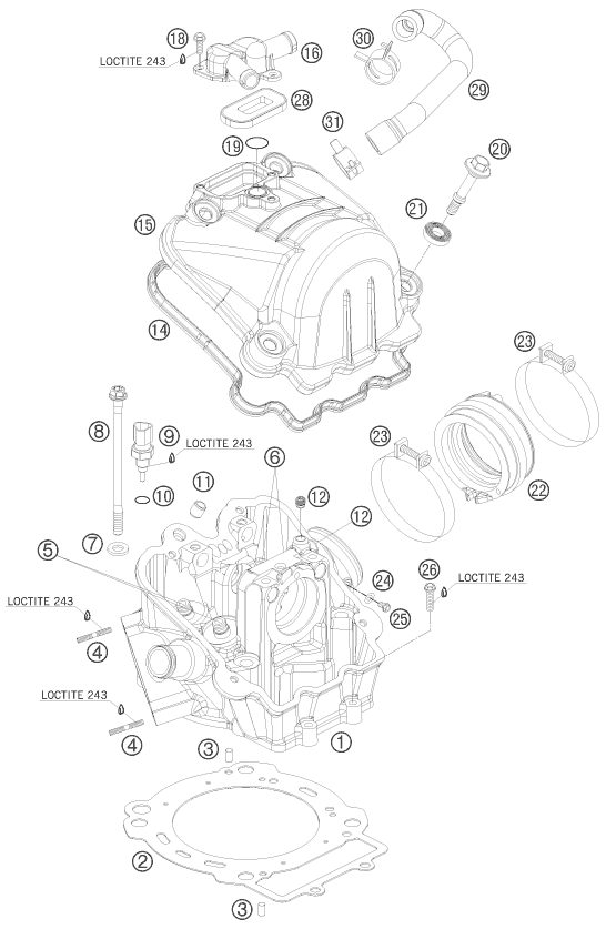 Náhled schématu CYLINDER HEAD