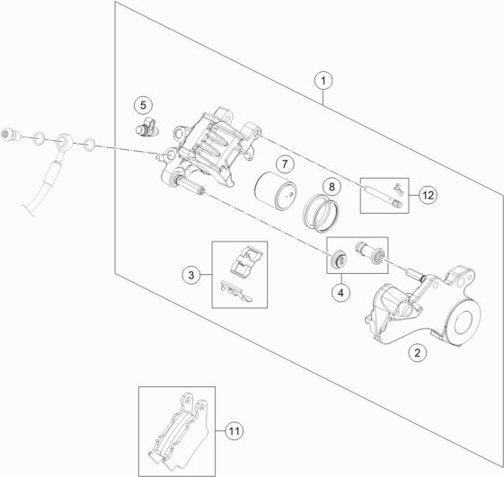 Náhled schématu REAR BRAKE CALIPER