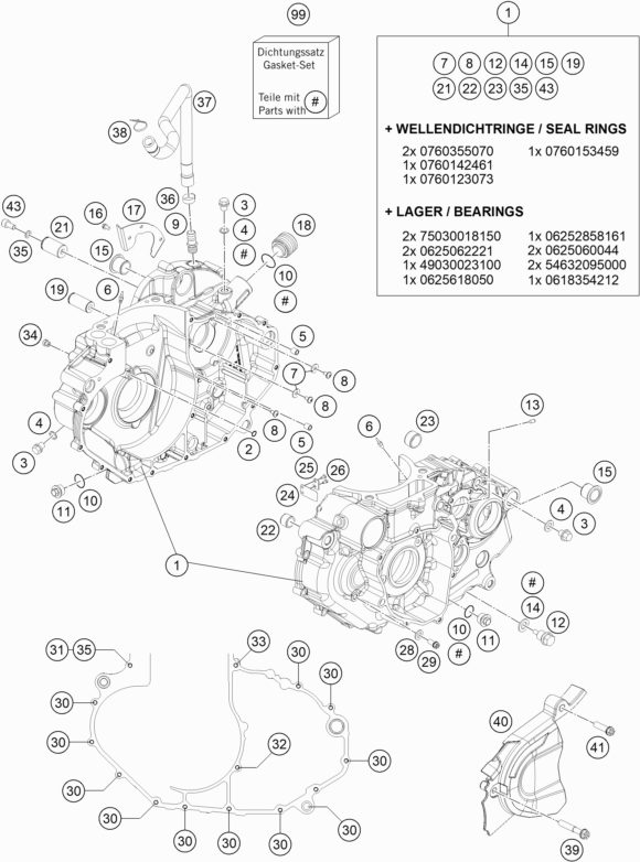 Náhled schématu ENGINE CASE