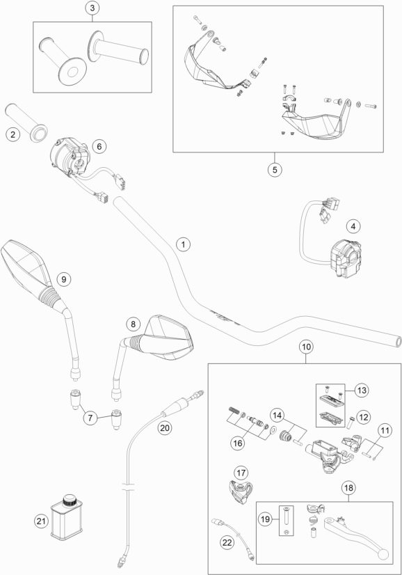 Náhled schématu HANDLEBAR, CONTROLS