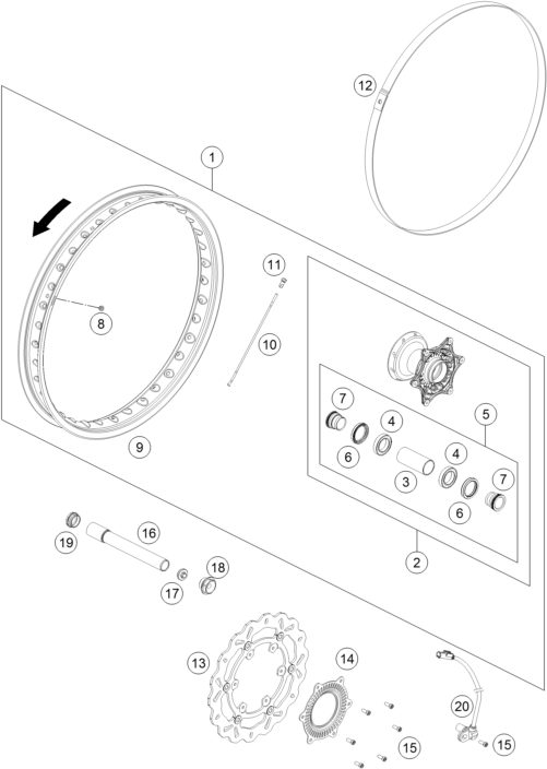 Náhled schématu FRONT WHEEL
