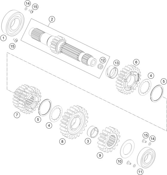 Náhled schématu TRANSMISSION I - MAIN SHAFT