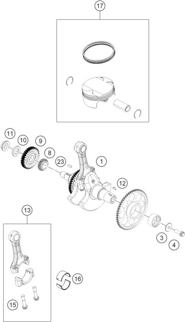Náhled schématu CRANKSHAFT, PISTON