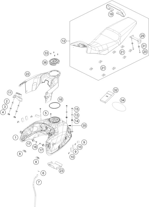 Náhled schématu TANK, SEAT