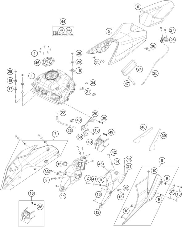Náhled schématu TANK, SEAT