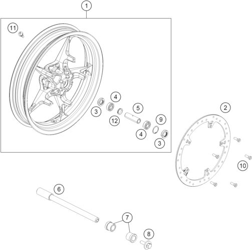 Náhled schématu FRONT WHEEL
