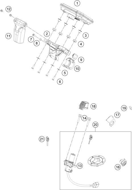 Náhled schématu INSTRUMENTS / LOCK SYSTEM
