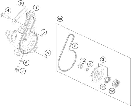 Náhled schématu WATER PUMP
