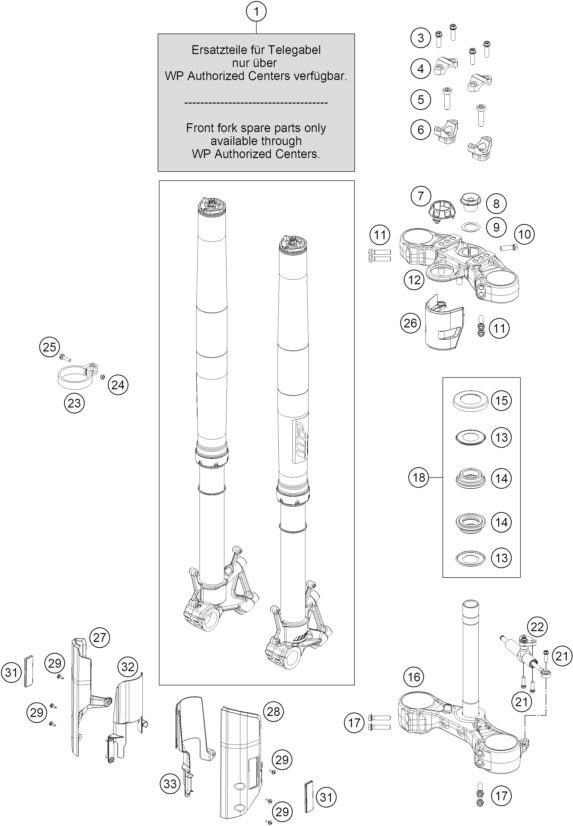Náhled schématu FRONT FORK, TRIPLE CLAMP