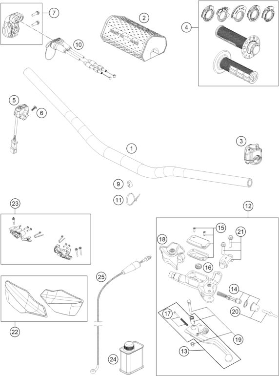 Náhled schématu HANDLEBAR, CONTROLS
