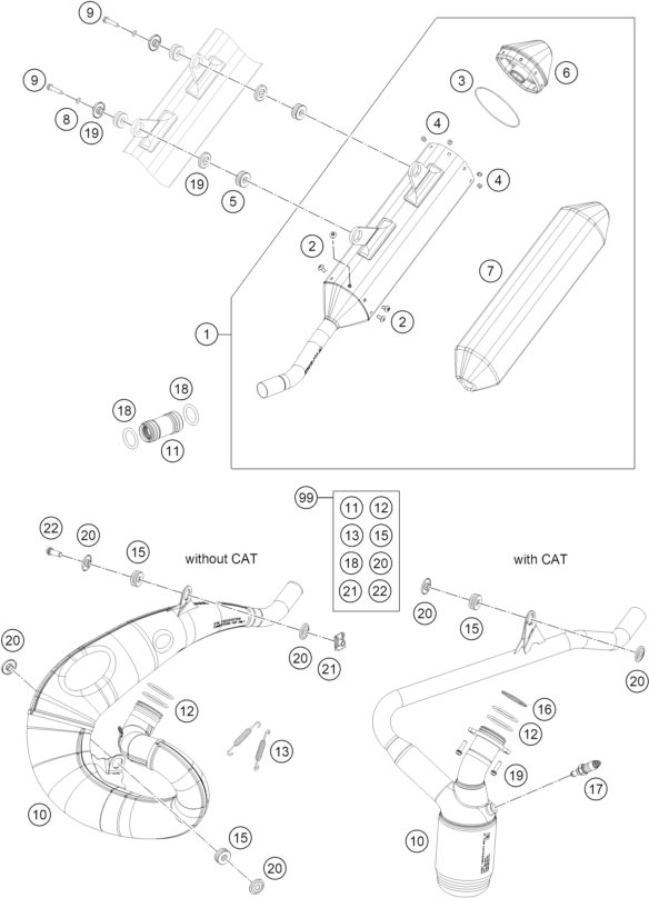 Náhled schématu EXHAUST SYSTEM