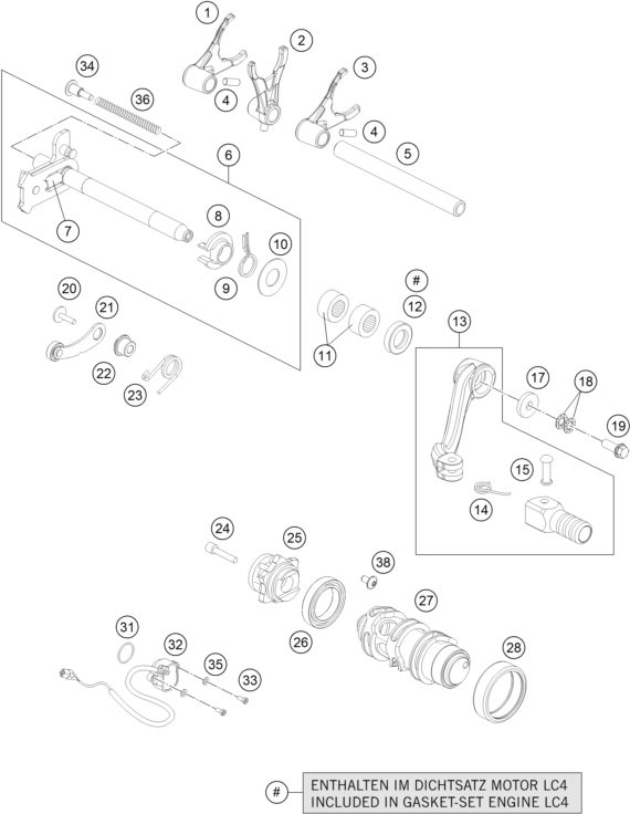 Náhled schématu SHIFTING MECHANISM