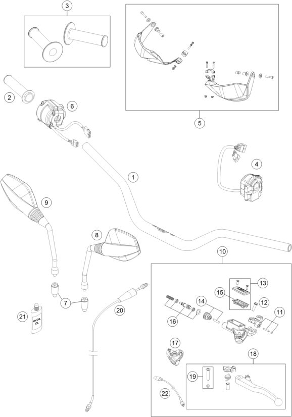 Náhled schématu HANDLEBAR, CONTROLS