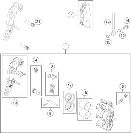 Náhled schématu FRONT BRAKE CALIPER