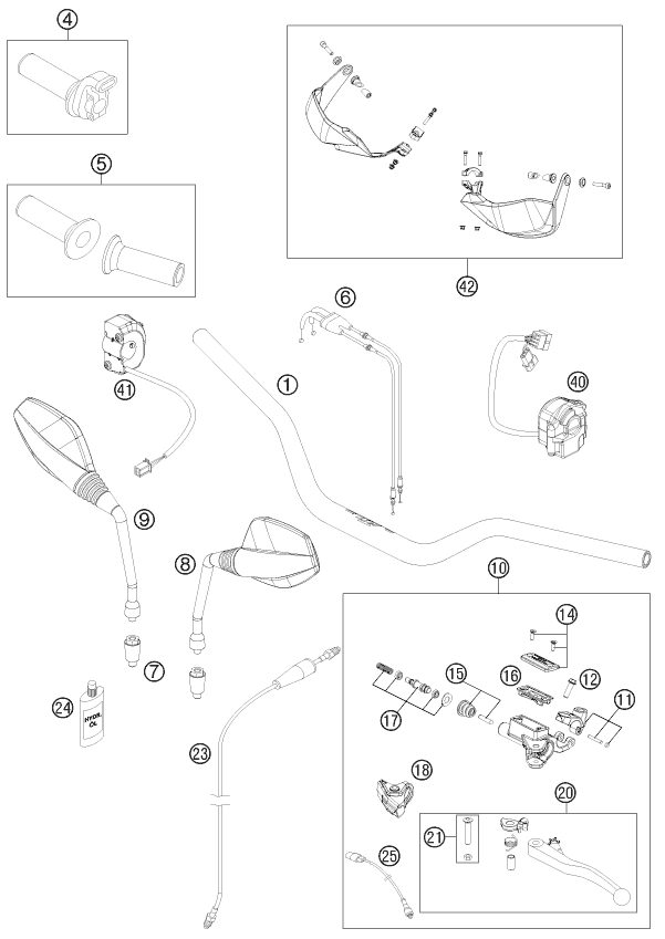 Náhled schématu HANDLEBAR, CONTROLS