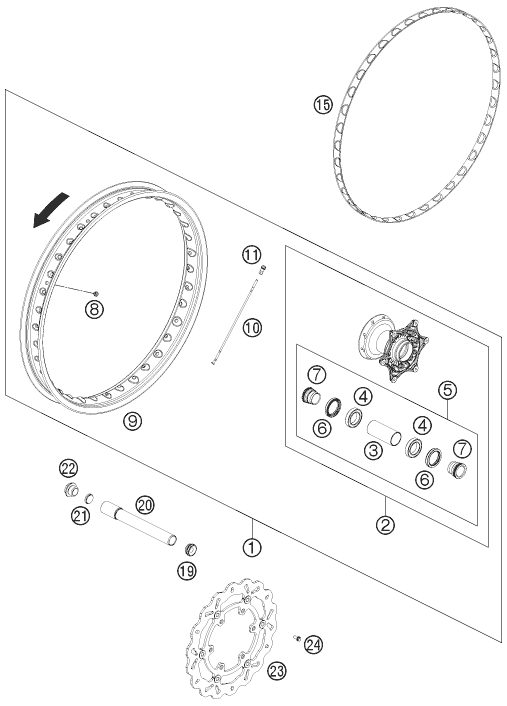 Náhled schématu FRONT WHEEL