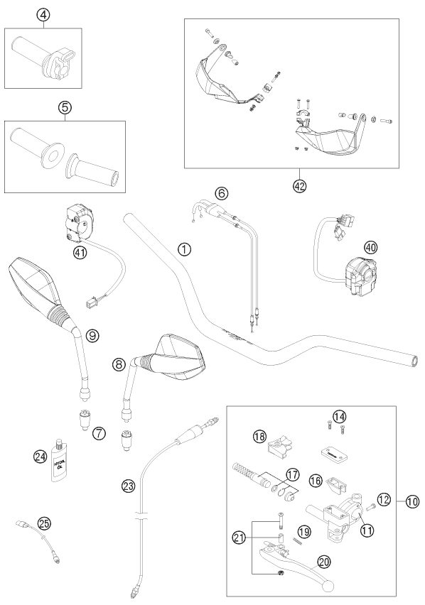 Náhled schématu HANDLEBAR, CONTROLS