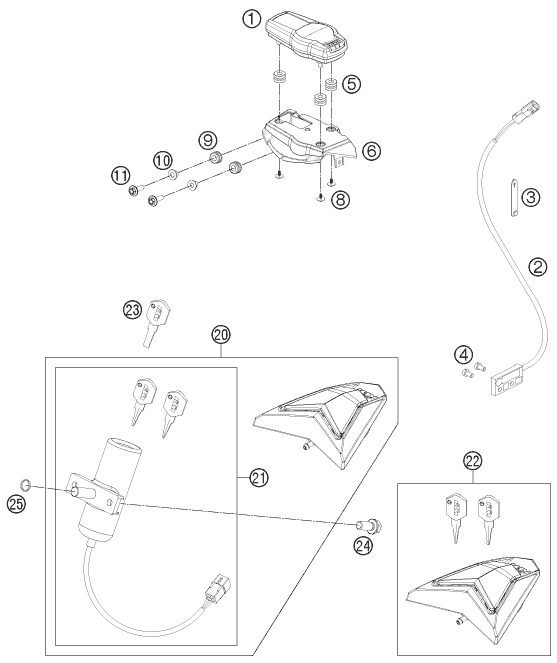 Náhled schématu INSTRUMENTS / LOCK SYSTEM