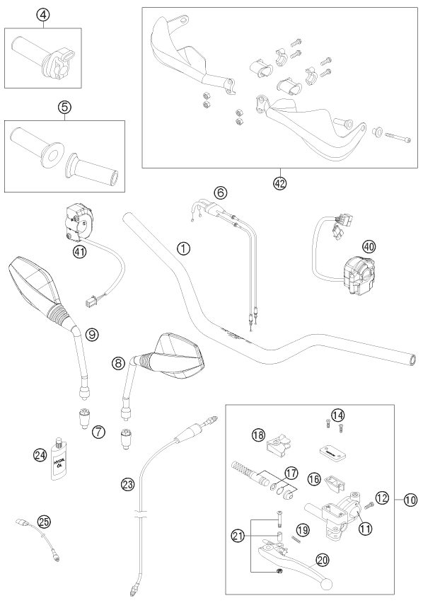 Náhled schématu HANDLEBAR, CONTROLS