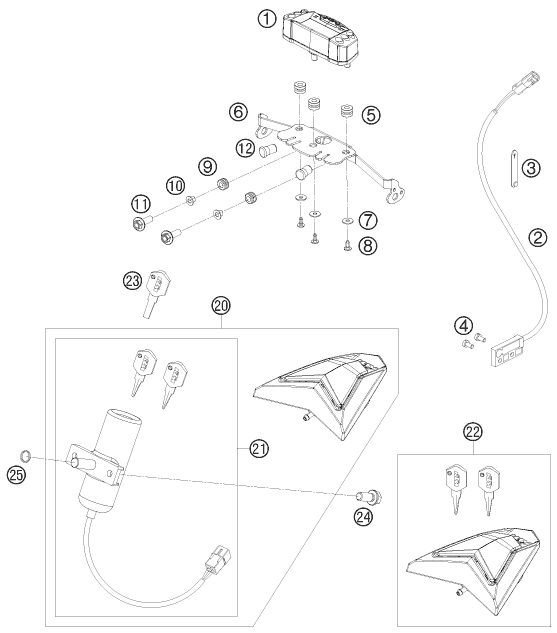 Náhled schématu INSTRUMENTS / LOCK SYSTEM