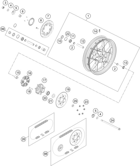 Náhled schématu REAR WHEEL