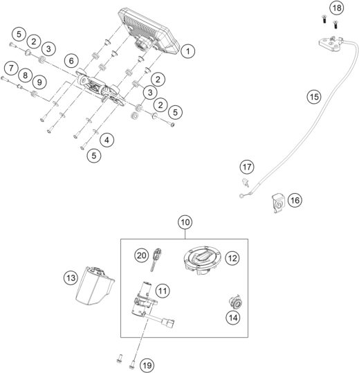 Náhled schématu INSTRUMENTS / LOCK SYSTEM