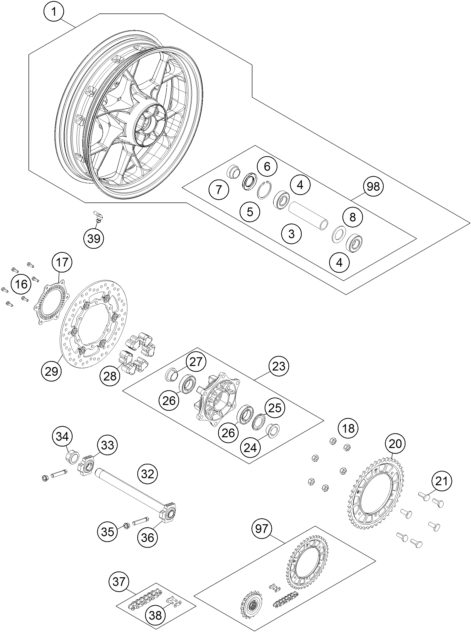 Náhled schématu REAR WHEEL