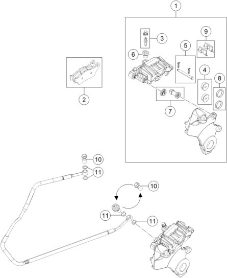 Náhled schématu REAR BRAKE CALIPER