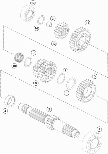 Náhled schématu TRANSMISSION I - MAIN SHAFT