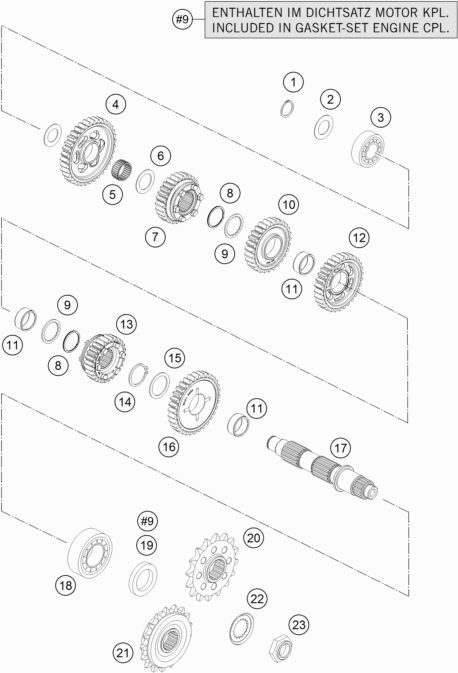 Náhled schématu TRANSMISSION II - COUNTERSHAFT