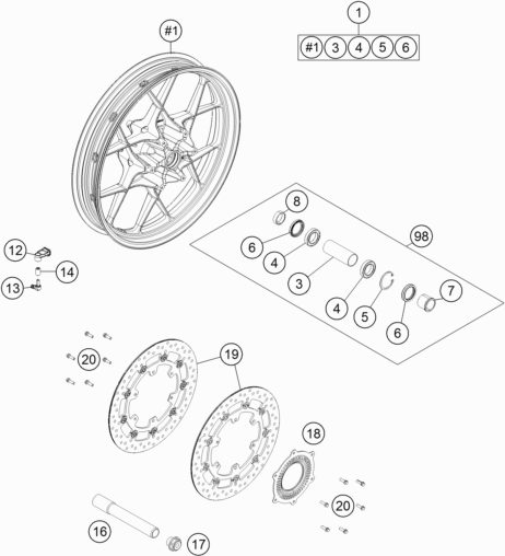Náhled schématu FRONT WHEEL