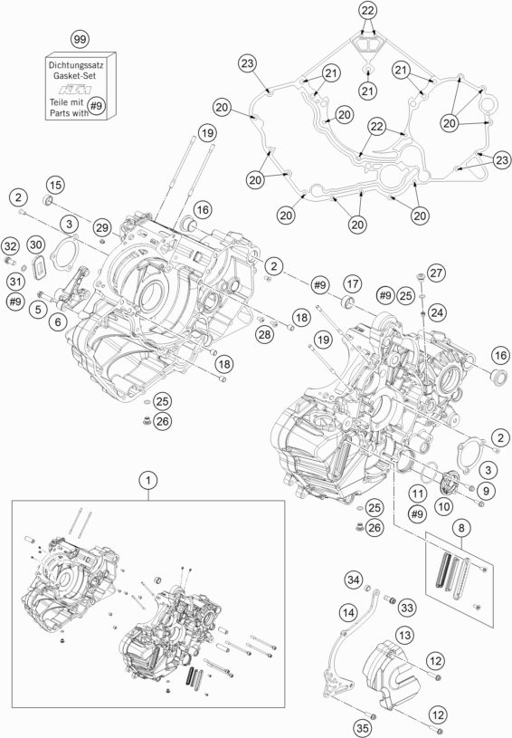 Náhled schématu ENGINE CASE