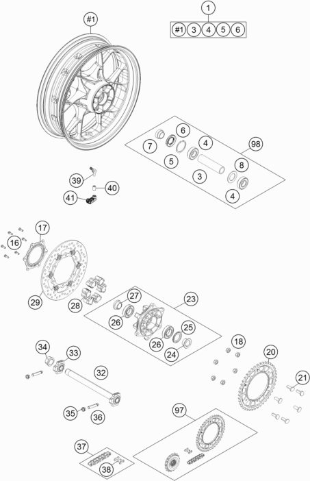 Náhled schématu REAR WHEEL
