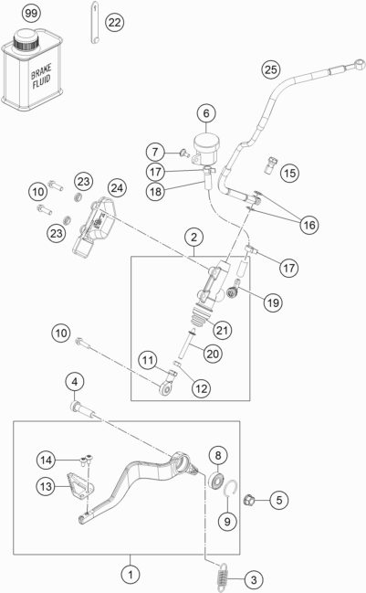 Náhled schématu REAR BRAKE CONTROL