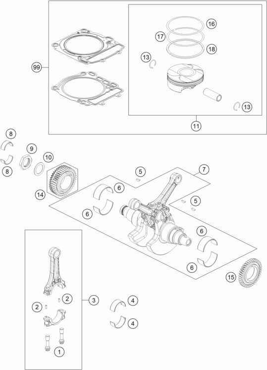Náhled schématu CRANKSHAFT, PISTON