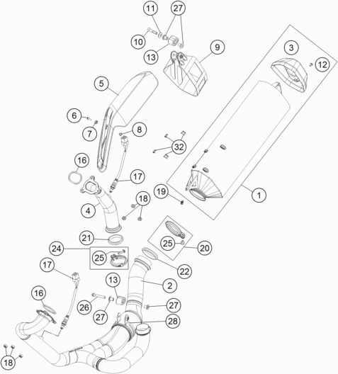 Náhled schématu EXHAUST SYSTEM