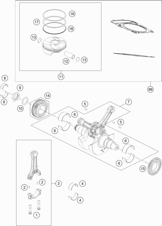 Náhled schématu CRANKSHAFT, PISTON