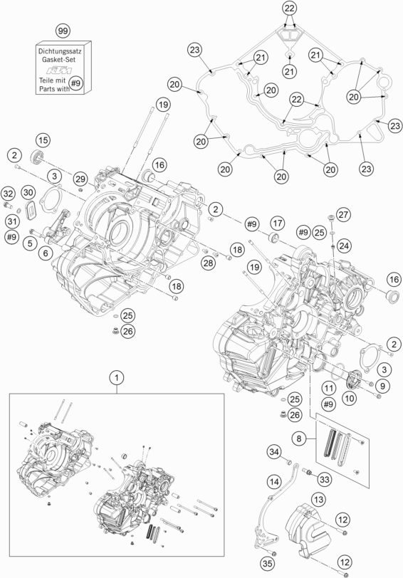 Náhled schématu ENGINE CASE