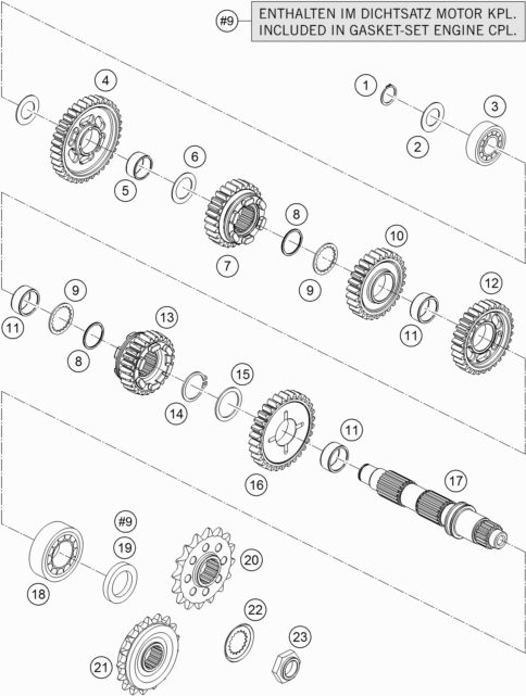 Náhled schématu TRANSMISSION II - COUNTERSHAFT