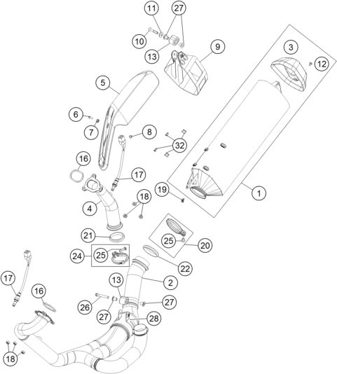 Náhled schématu EXHAUST SYSTEM