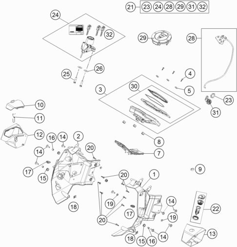 Náhled schématu INSTRUMENTS / LOCK SYSTEM