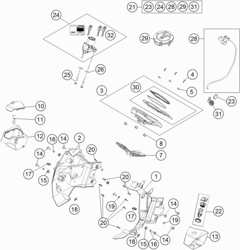 Náhled schématu INSTRUMENTS / LOCK SYSTEM