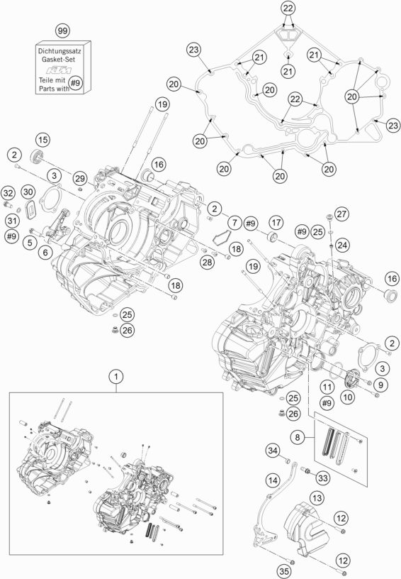 Náhled schématu ENGINE CASE