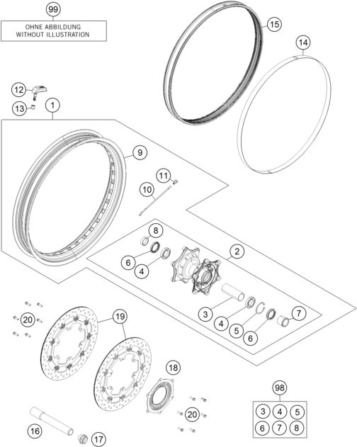 Náhled schématu FRONT WHEEL