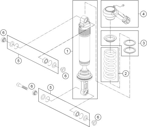 Náhled schématu SHOCK ABSORBER DISASSEMBLED