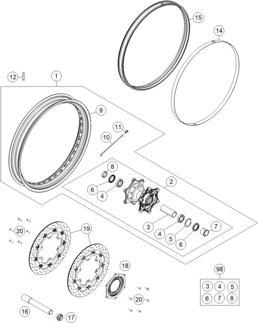 Náhled schématu FRONT WHEEL