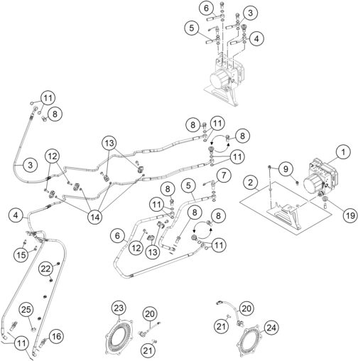 Náhled schématu ANTIBLOCK SYSTEM ABS