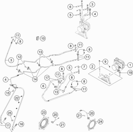 Náhled schématu ANTIBLOCK SYSTEM ABS